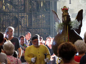 Corpus 2017 a Girona. El ball de l'Àliga a la Catedral de Girona