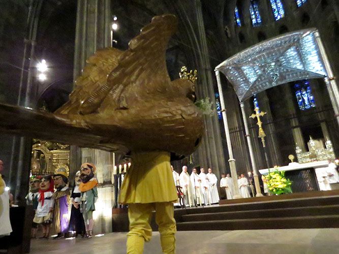 Corpus 2017 a Girona. El ball de l'Àliga a la Catedral de Girona