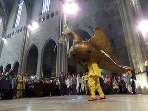 Corpus 2017 a Girona. El ball de l'Àliga a la Catedral de Girona