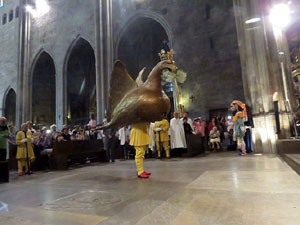 Corpus 2017 a Girona. El ball de l'Àliga a la Catedral de Girona