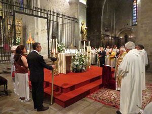 Corpus 2017. Entrada a l'església de Sant Feliu