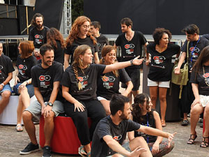 FITAG 2017 - Fotografia de grup de l'equip a la Casa de Cultura de Girona