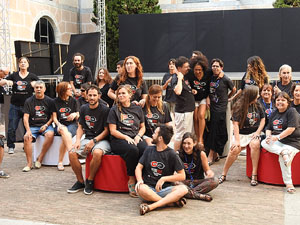 FITAG 2017 - Fotografia de grup de l'equip a la Casa de Cultura de Girona