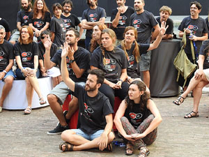 FITAG 2017 - Fotografia de grup de l'equip a la Casa de Cultura de Girona