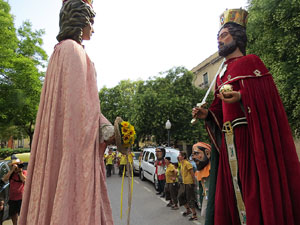Arribada a Girona de la Flama del Canig&oacute; 2017