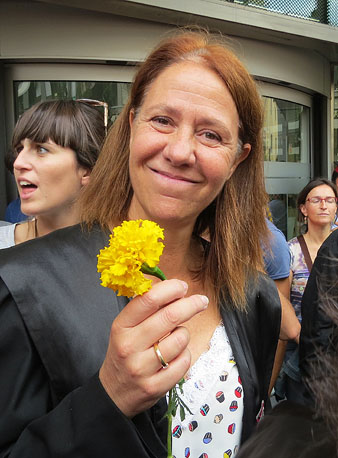 L'alcaldessa de Girona, Marta Madrenas, a la manifestació