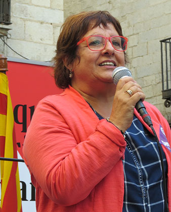 La consellera Dolors Bassa durant el seu parlament