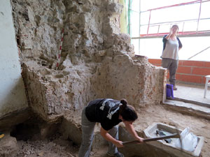 Troballa d'un potent pany de muralla en una casa del carrer Argenteria de Girona