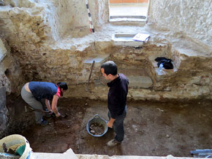 Troballa d'un potent pany de muralla en una casa del carrer Argenteria de Girona