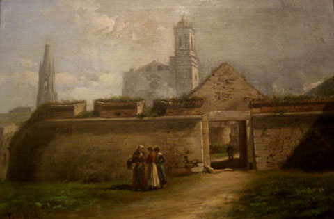 Porta de Figuerola. Pintura de Jaume Pons Martí. Entre 1873 i 1905