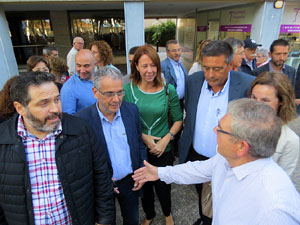 Marxa d'acompanyament a l'alcaldessa Marta Madrenas, cridada a declarar per haver signat un decret a favor del refer&egrave;ndum 