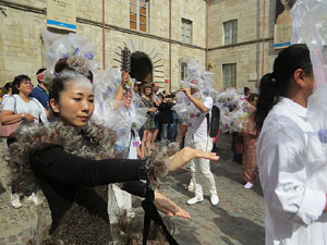 Temps de Flors 2017. Grup d'asi&agrave;tics abans de la inauguraci&oacute; de la 62ena. edici&oacute;
