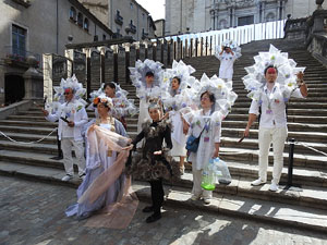 Temps de Flors 2017. Grup d'asi&agrave;tics abans de la inauguraci&oacute; de la 62ena. edici&oacute;