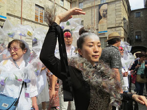 Temps de Flors 2017. Grup d'asi&agrave;tics abans de la inauguraci&oacute; de la 62ena. edici&oacute;