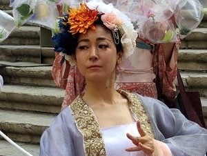 Temps de Flors 2017. Grup d'asi&agrave;tics abans de la inauguraci&oacute; de la 62ena. edici&oacute;