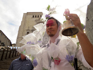Temps de Flors 2017. Grup d'asi&agrave;tics abans de la inauguraci&oacute; de la 62ena. edici&oacute;