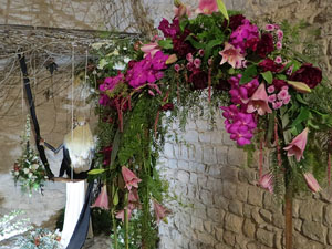Temps de Flors 2017. Decoracions florals als diversos espais dels Soterranis de la Catedral
