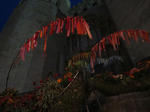 Temps de Flors 2017. The Musical Fire Kult. Espectacle musical i visual amb foc a les escales de l'església de Sant Feliu