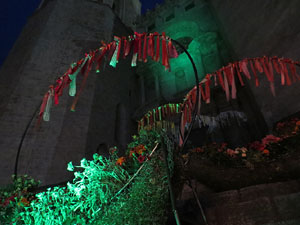 Temps de Flors 2017. The Musical Fire Kult. Espectacle musical i visual amb foc a les escales de l'església de Sant Feliu