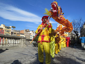 Celebraci&oacute; de l'any nou xin&egrave;s, el 4716, any del Gos, a Girona