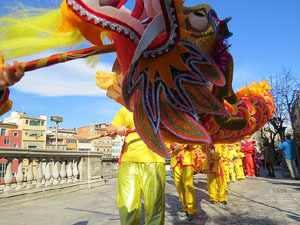 Celebraci&oacute; de l'any nou xin&egrave;s, el 4716, any del Gos, a Girona