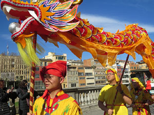 Celebraci&oacute; de l'any nou xin&egrave;s, el 4716, any del Gos, a Girona