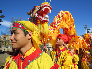 Celebraci&oacute; de l'any nou xin&egrave;s, el 4716, any del Gos, a Girona