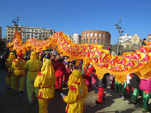 Celebraci&oacute; de l'any nou xin&egrave;s, el 4716, any del Gos, a Girona