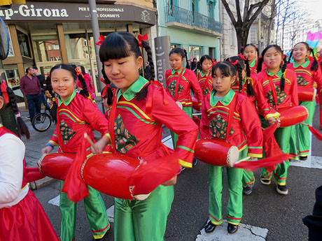 Celebraci&oacute; de l'any nou xin&egrave;s, el 4716, any del Gos, a Girona