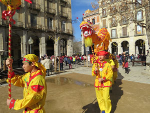 Celebraci&oacute; de l'any nou xin&egrave;s, el 4716, any del Gos, a Girona