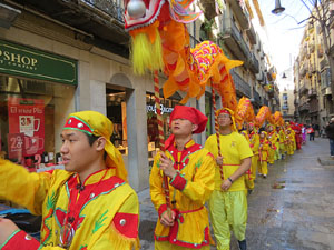 Celebraci&oacute; de l'any nou xin&egrave;s, el 4716, any del Gos, a Girona