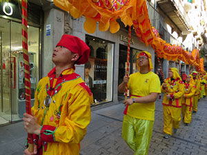 Celebraci&oacute; de l'any nou xin&egrave;s, el 4716, any del Gos, a Girona