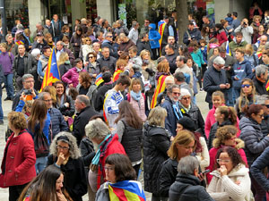 Jornada de vaga general 8N. Concentració davant la seu de la Generalitat a Girona