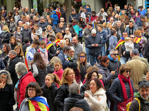 Jornada de vaga general 8N. Concentració davant la seu de la Generalitat a Girona