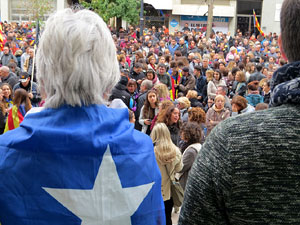 Jornada de vaga general 8N. Concentració davant la seu de la Generalitat a Girona