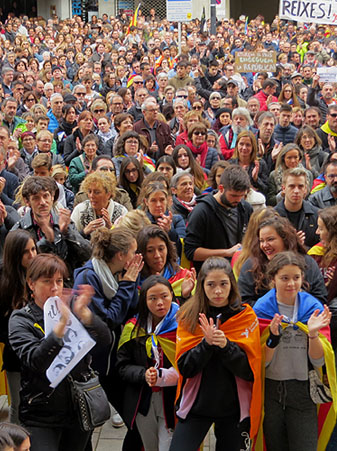 Concentració davant la seu de la Generalitat