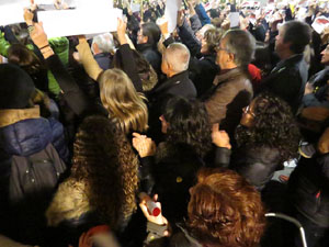 Jornada de vaga general 8N. Concentració a la plaça del Vi