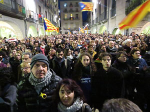 Jornada de vaga general 8N. Concentració a la plaça del Vi