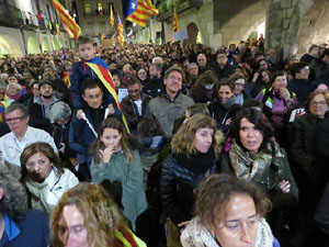 Jornada de vaga general 8N. Concentració a la plaça del Vi