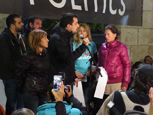 Jornada de vaga general 8N. Concentració a la plaça del Vi