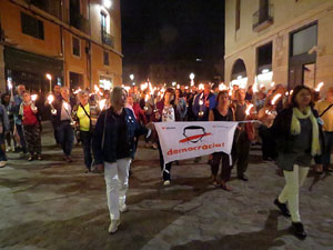 Diada Nacional 2017. XI Marxa de Torxes de Girona pels carrers del Barri Vell de Girona