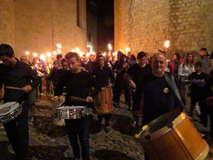 Diada Nacional 2017. XI Marxa de Torxes de Girona pels carrers del Barri Vell de Girona