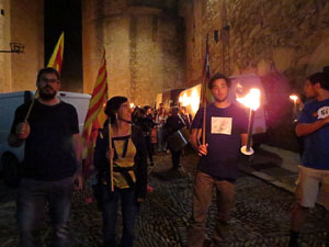 Diada Nacional 2017. XI Marxa de Torxes de Girona pels carrers del Barri Vell de Girona