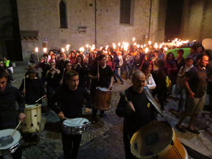 Diada Nacional 2017. XI Marxa de Torxes de Girona pels carrers del Barri Vell de Girona
