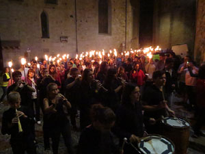 Diada Nacional 2017. XI Marxa de Torxes de Girona pels carrers del Barri Vell de Girona