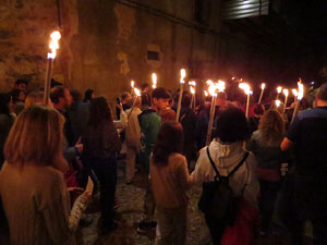 Diada Nacional 2017. XI Marxa de Torxes de Girona pels carrers del Barri Vell de Girona
