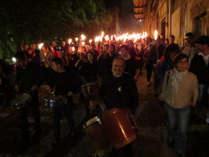 Diada Nacional 2017. XI Marxa de Torxes de Girona pels carrers del Barri Vell de Girona
