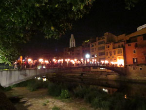 Diada Nacional 2017. XI Marxa de Torxes de Girona pels carrers del Barri Vell de Girona
