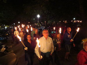 Diada Nacional 2017. XI Marxa de Torxes de Girona pels carrers del Barri Vell de Girona