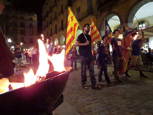 Diada Nacional 2017. XI Marxa de Torxes de Girona pels carrers del Barri Vell de Girona